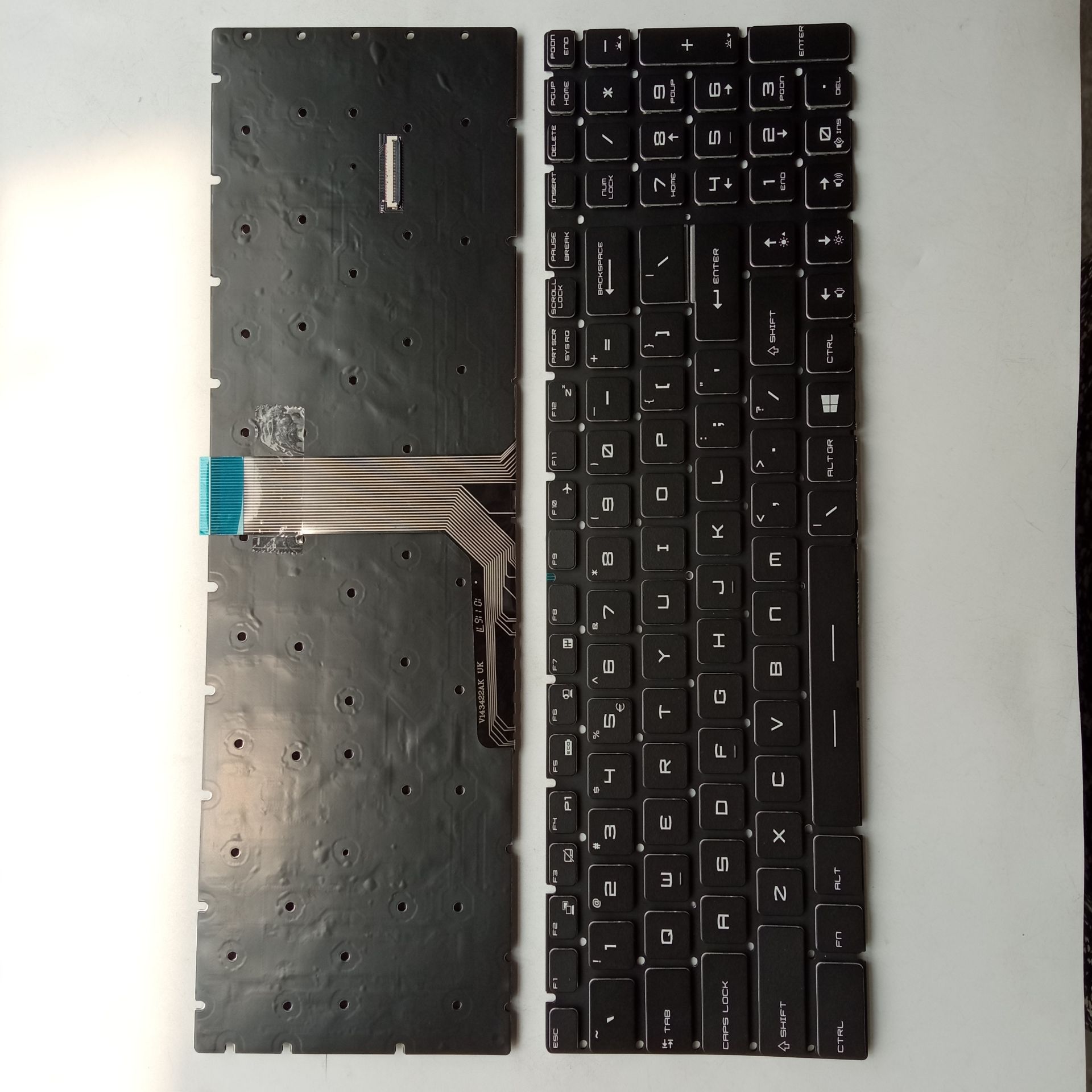Picture of New Replacement Laptop Keyboard For MSI GE63 RGB colorful backlight BLACK Backlit US Layout